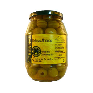 Almond Stuffed Olives (Rellenas Almendra) 600g jar